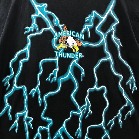 Vintage Hot Rod T-Shirt Car Street Lethal American Thunder Graphic Tee L - Picture 8 of 9